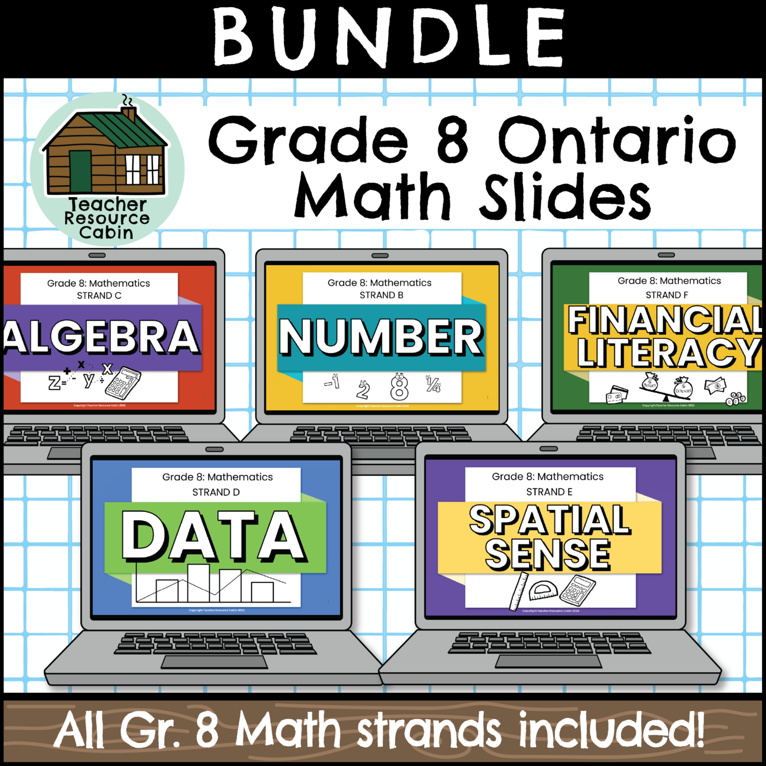 Grade 8 Ontario MATH: Google Slides™ Bundle - Teacher Resource Cabin