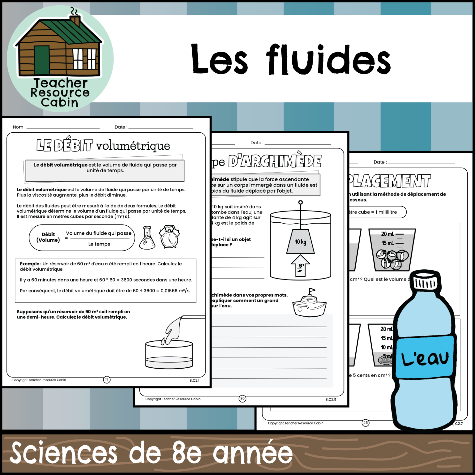 Les fluides (Grade 8 FRENCH Ontario Science) - Teacher Resource Cabin