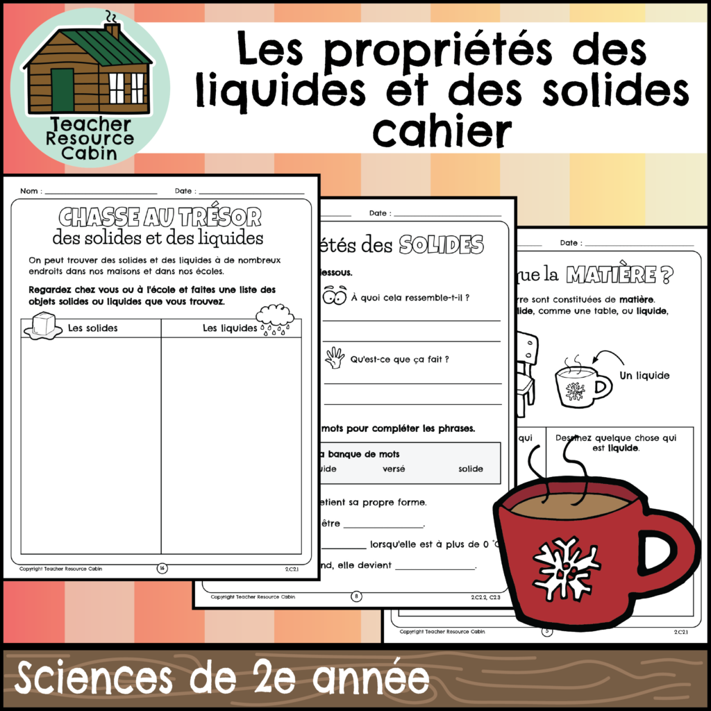 Grade 2 FRENCH Science Workbook Bundle - Teacher Resource Cabin