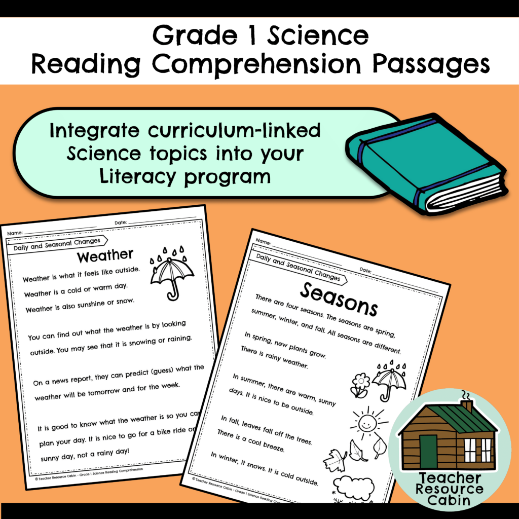 Grade 1 Science Reading Comprehension Passages and Questions - Teacher ...