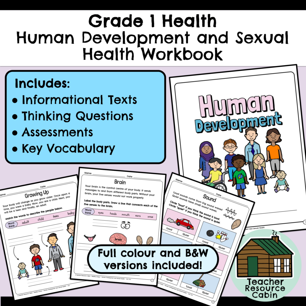 Human Development and Sexual Health Workbook (Grade 1 Ontario Health ...