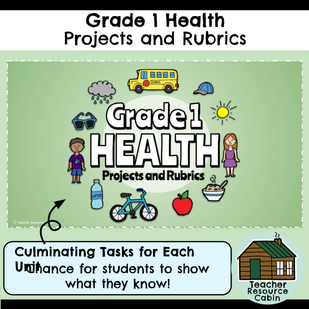 Grade 1 Health Projects and Rubrics - Includes Google Slides™ (Grade 1 ...