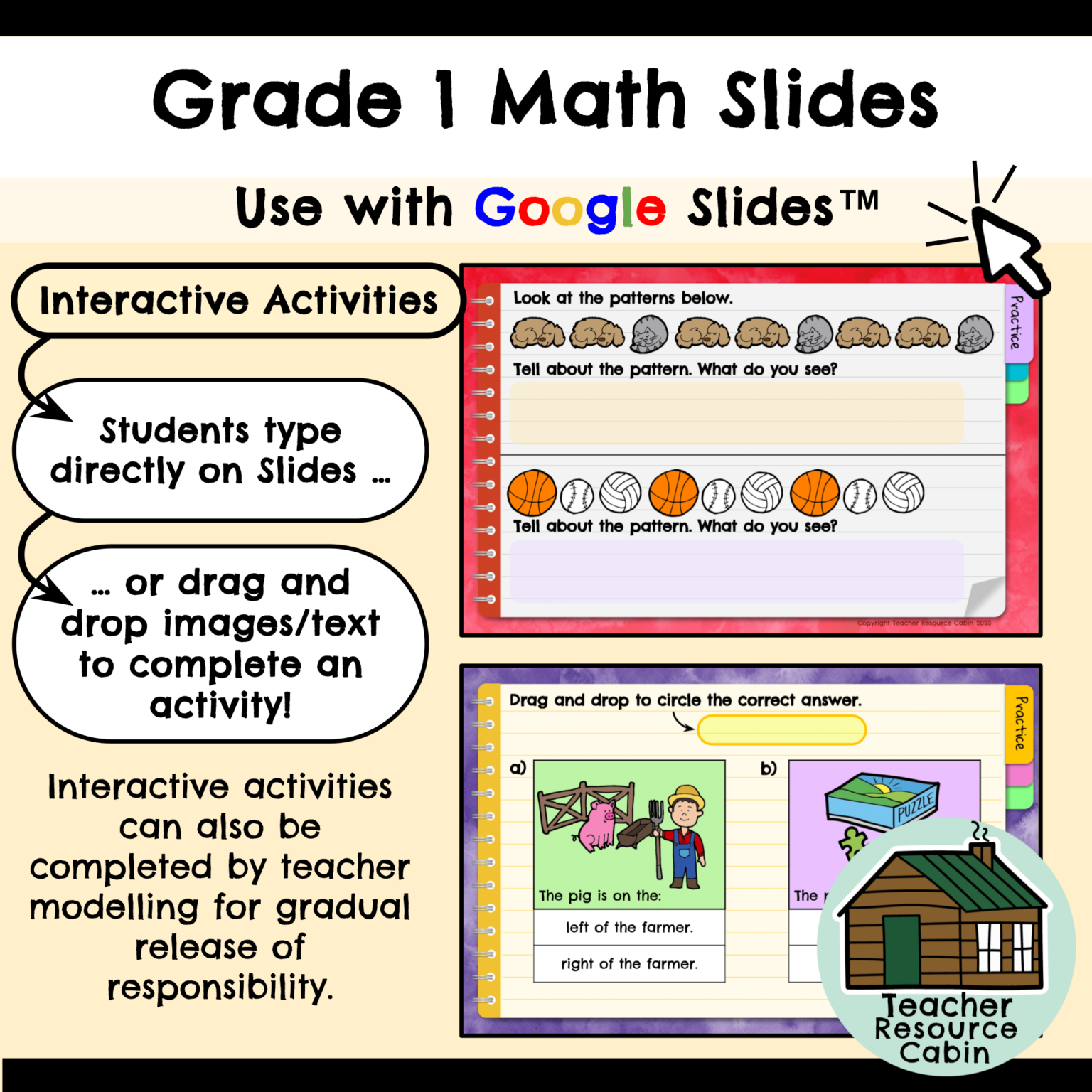 Grade 1 Ontario MATH: Google Slides™ Bundle - Teacher Resource Cabin