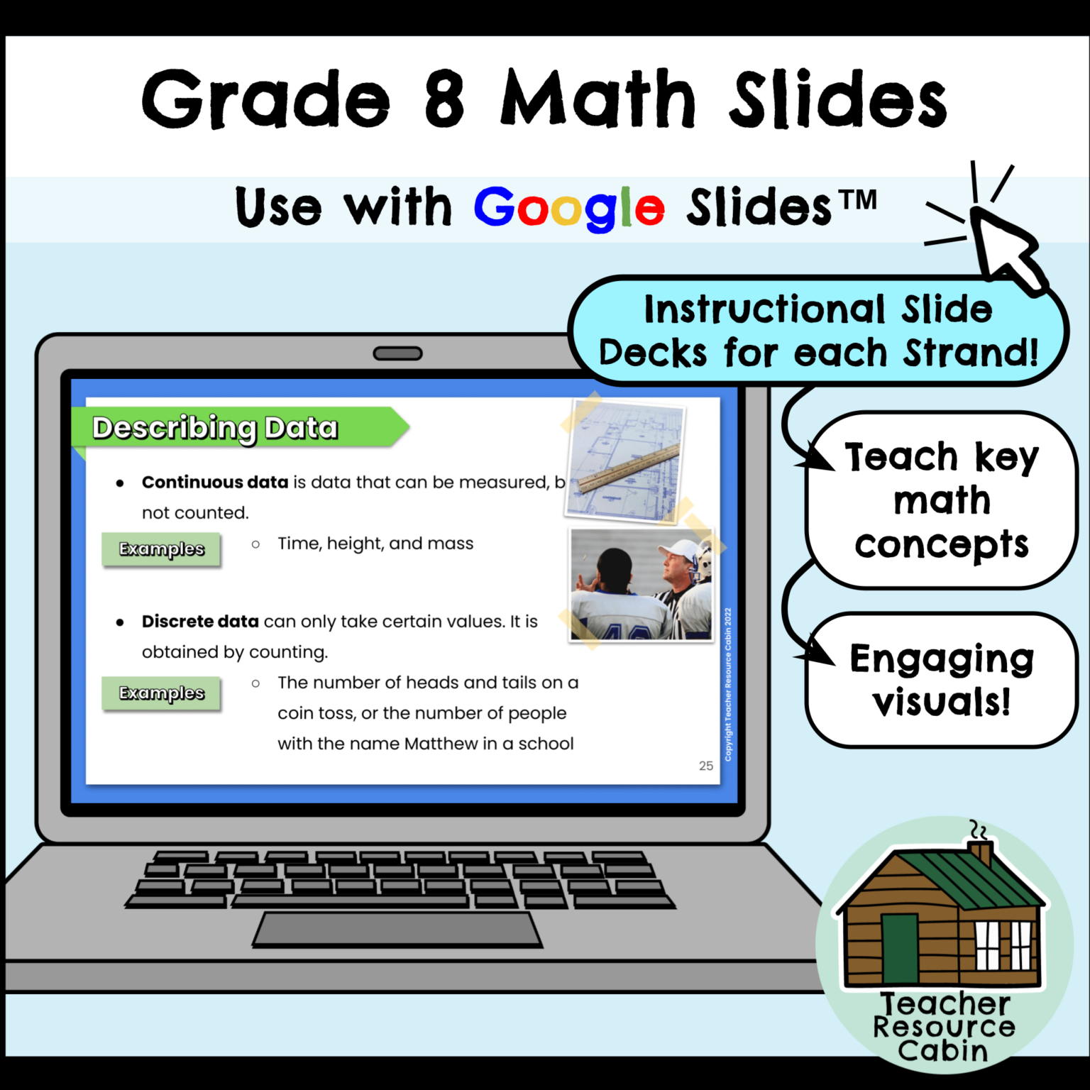 Grade 8 Ontario MATH: Google Slides™ Bundle - Teacher Resource Cabin