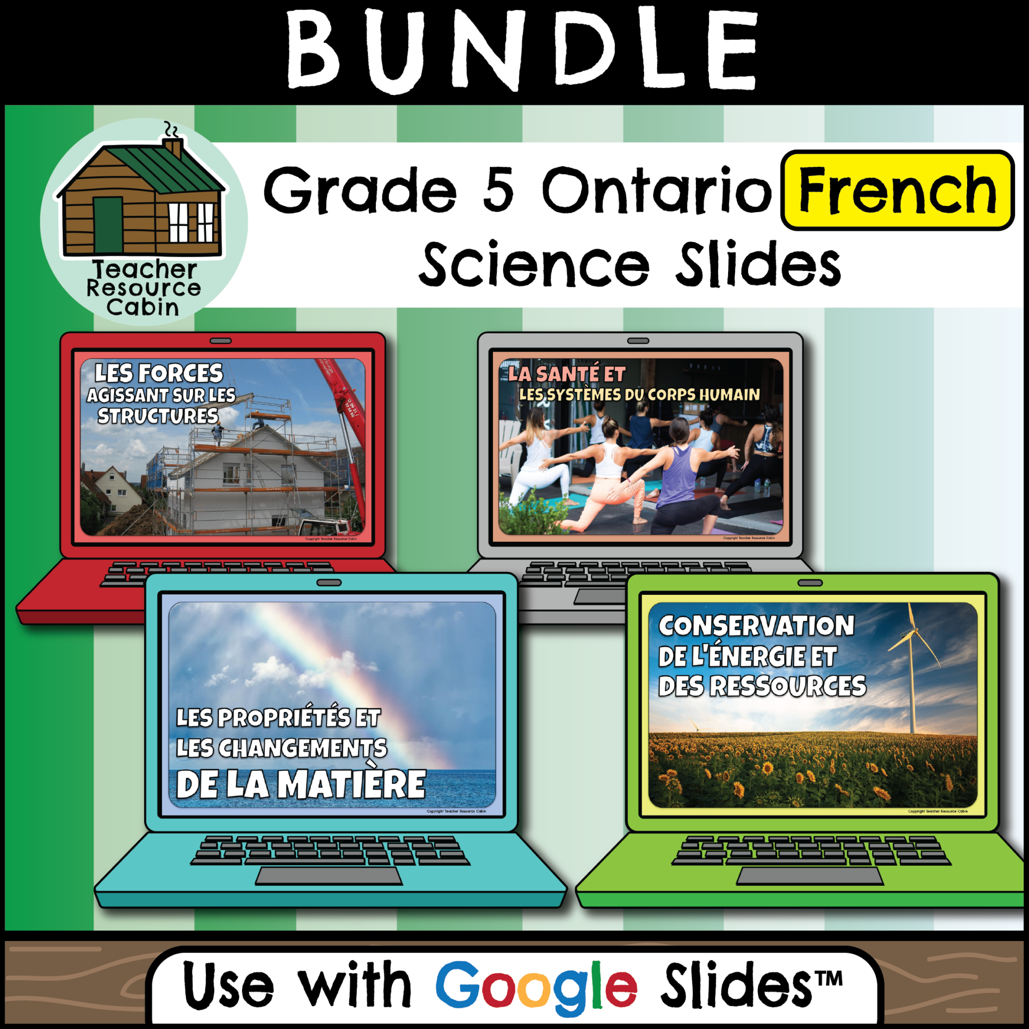 Grade 5 Ontario FRENCH Science for Google Slides™ - Teacher Resource Cabin