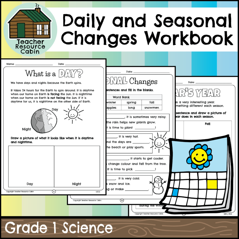 Grade 1 Science Workbook Bundle - Teacher Resource Cabin