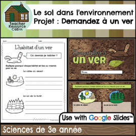 Grade 3 French "Ask A Worm" Final project for the Ontario curriculum en francais.
