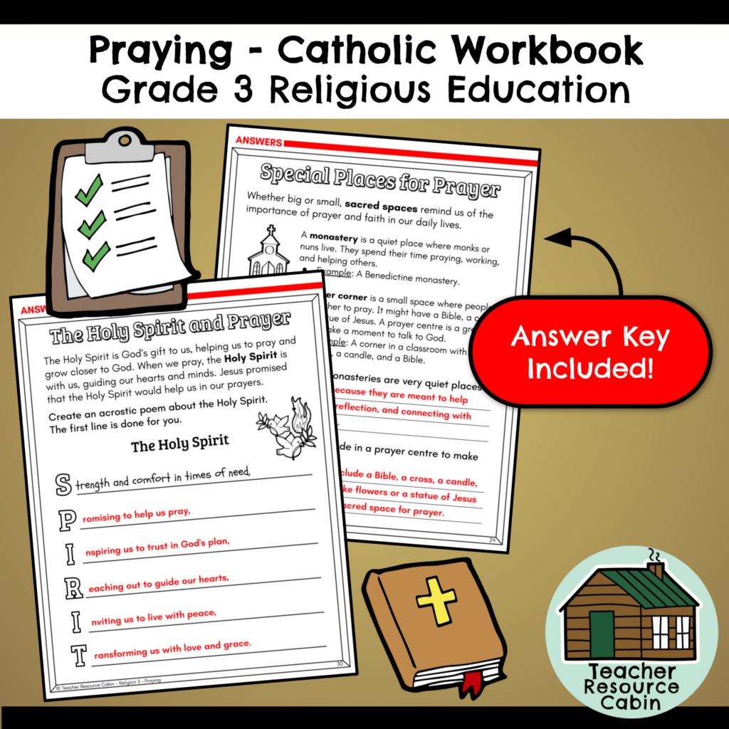 Praying - Catholic Workbook (Grade 3 Religious Education) - Teacher ...