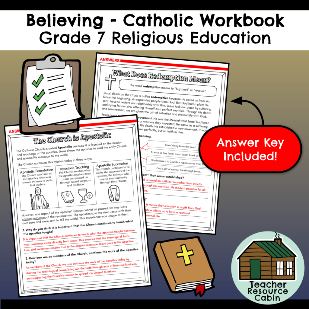 Believing - Catholic Workbook (Grade 7 Religious Education) - Teacher ...
