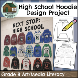High School Hoodie Design Activity (Grade 8 Art/Media Literacy)