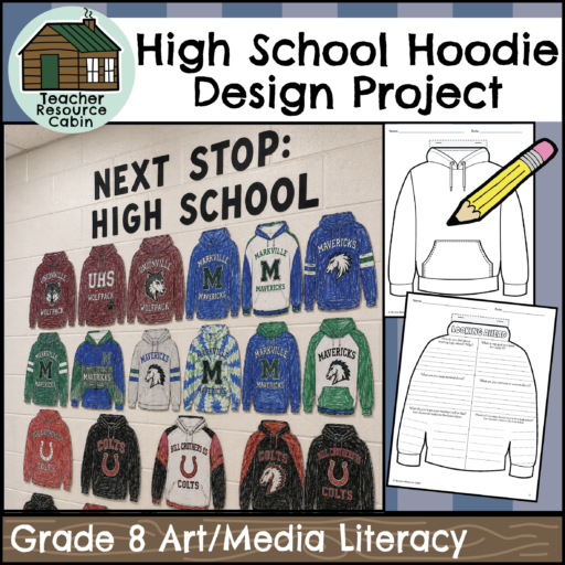 High School Hoodie Design Activity (Grade 8 Art/Media Literacy)