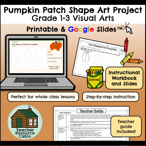 Pumpkin Patch Art Project - Shape & Form (Grade 1-3 Visual Arts)