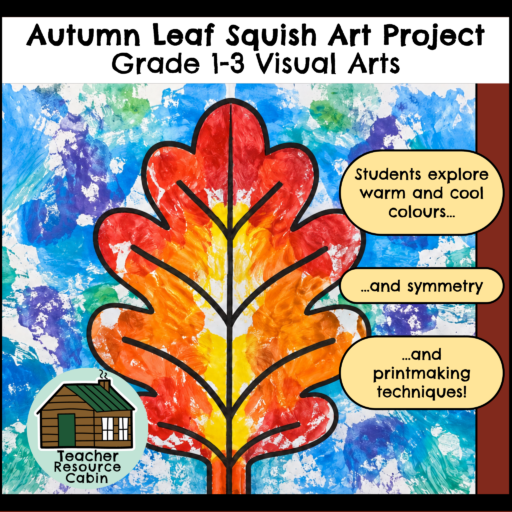 Autumn Leaf Squish Art Project - Colour & Symmetry (Grade 1-3 Visual Arts)