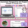 Snowman Perspective Art Project - Worm's Eye Perspective (Grade 1-3 Visual Arts)
