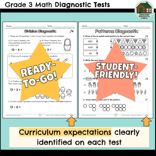 Grade 3 Math Diagnostic Tests