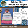 Winter Hat Texture Art Project - Visual & Actual Texture (Grade 1-3 Visual Arts)