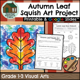 Autumn Leaf Squish Art Project - Colour & Symmetry (Grade 1-3 Visual Arts)