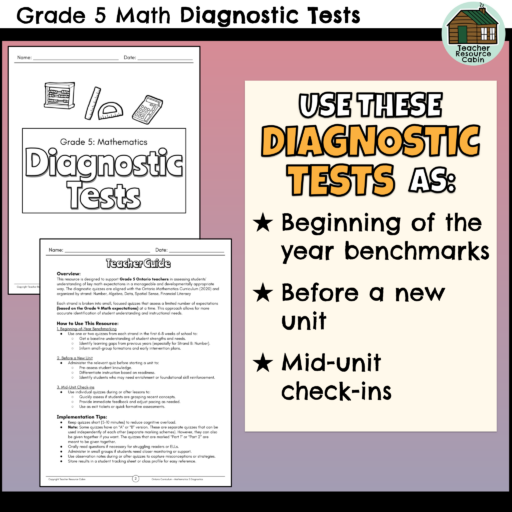 Grade 5 Math Diagnostic Tests