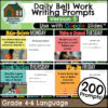 200 Daily Bell Work Writing Prompts VERSION 2 (Grades 4-6)