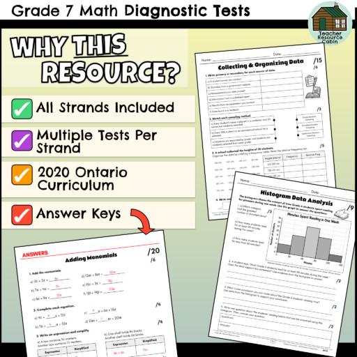 Grade 7 Math Diagnostic Tests